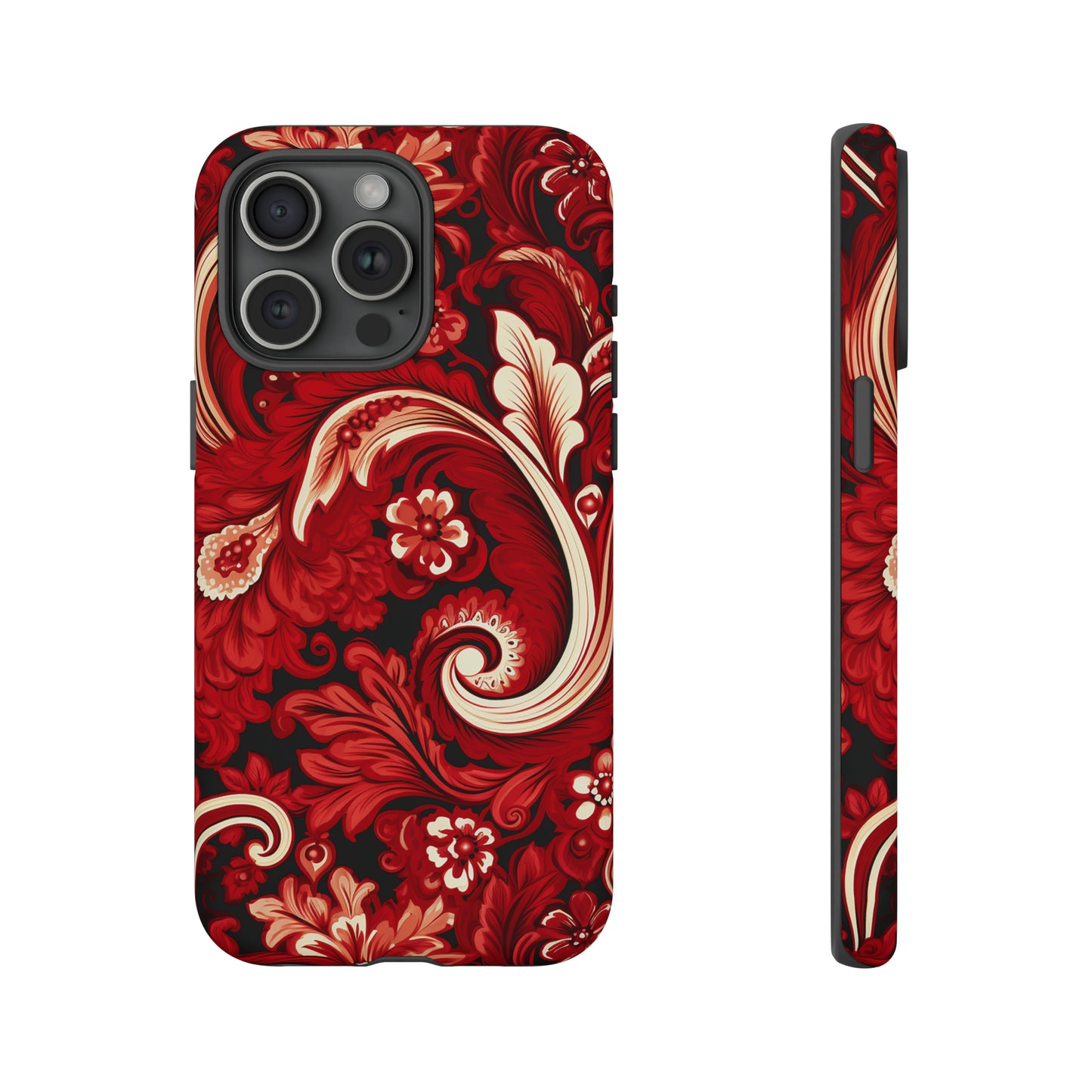 Cherry Red Paisley - Tough Cases