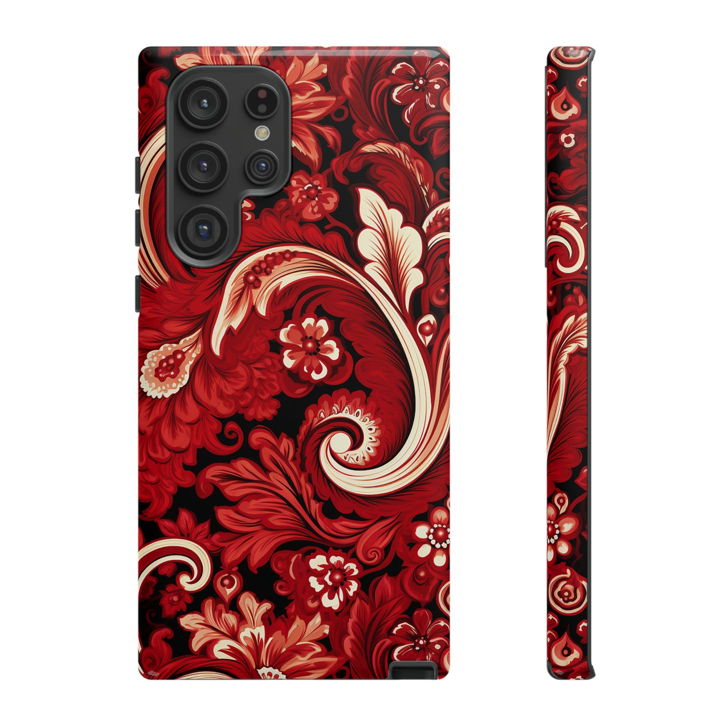 Cherry Red Paisley - Tough Cases