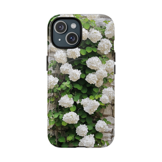 White Pyracatha Watercolour Phone Case With Magnetic Functionality