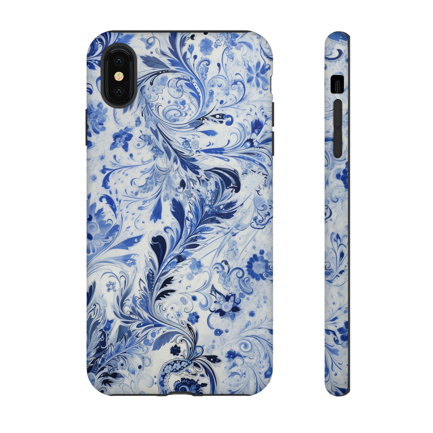 Silver Blue Paisley - Tough Cases