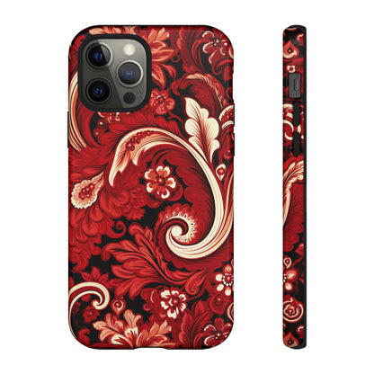 Cherry Red Paisley - Tough Cases