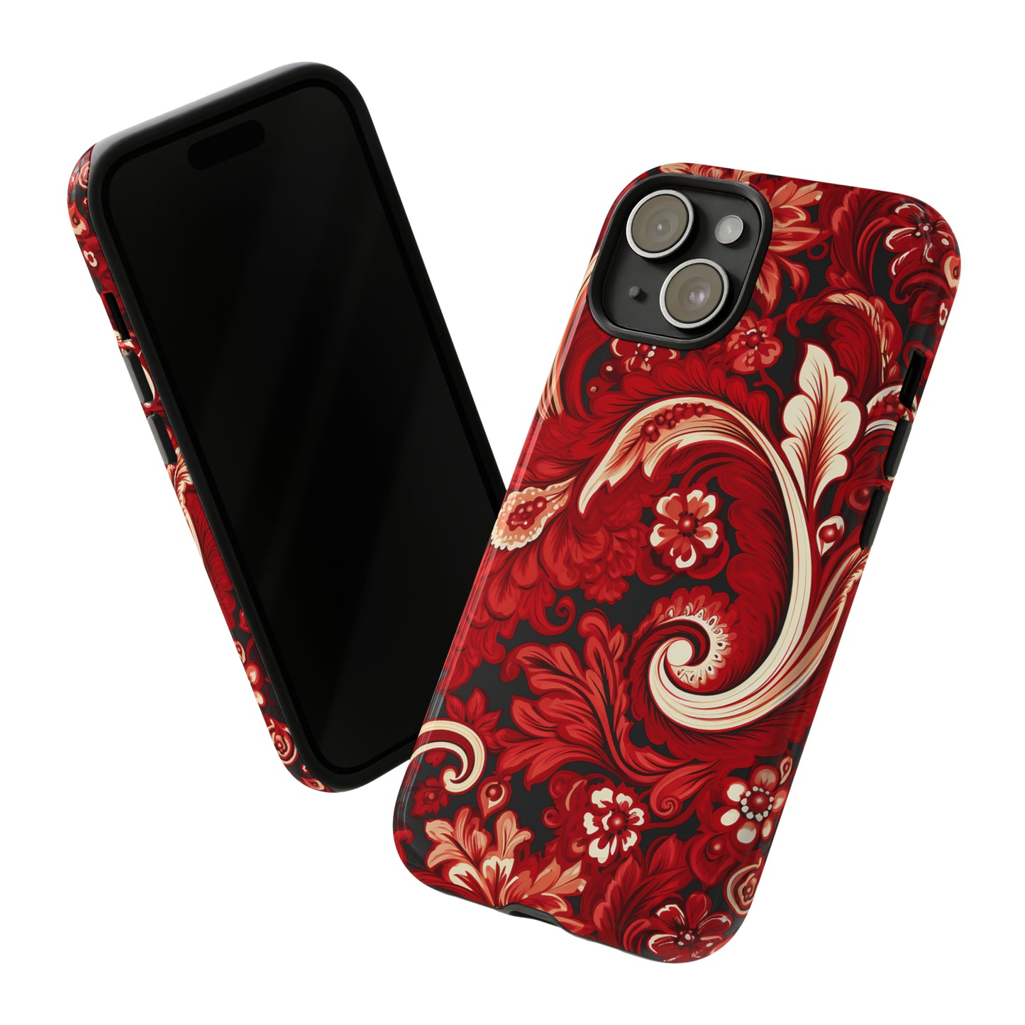 Cherry Red Paisley - Tough Cases