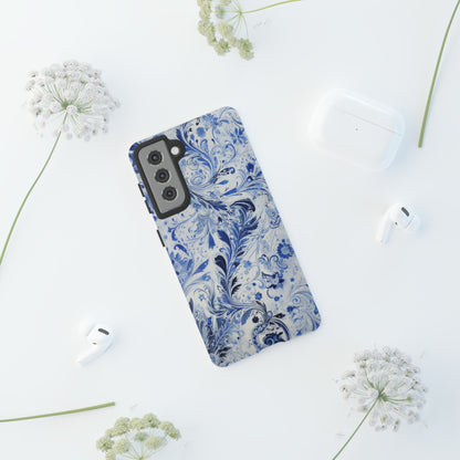 Silver Blue Paisley - Tough Cases