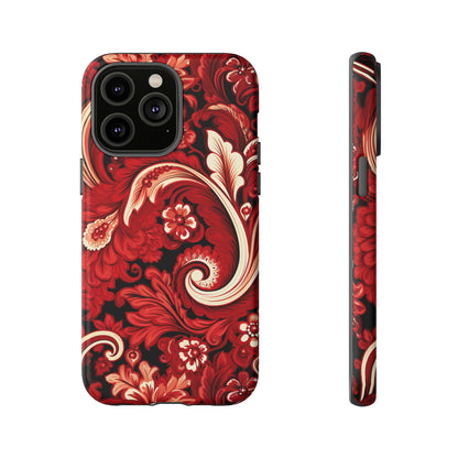 Cherry Red Paisley - Tough Cases