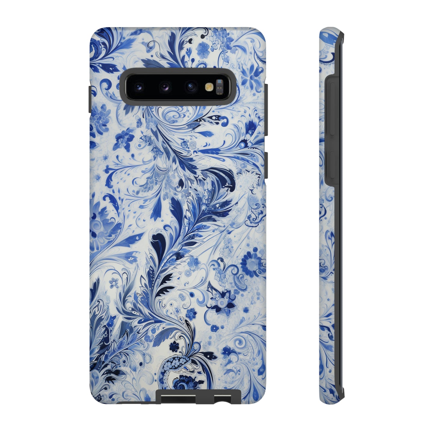 Silver Blue Paisley - Tough Cases