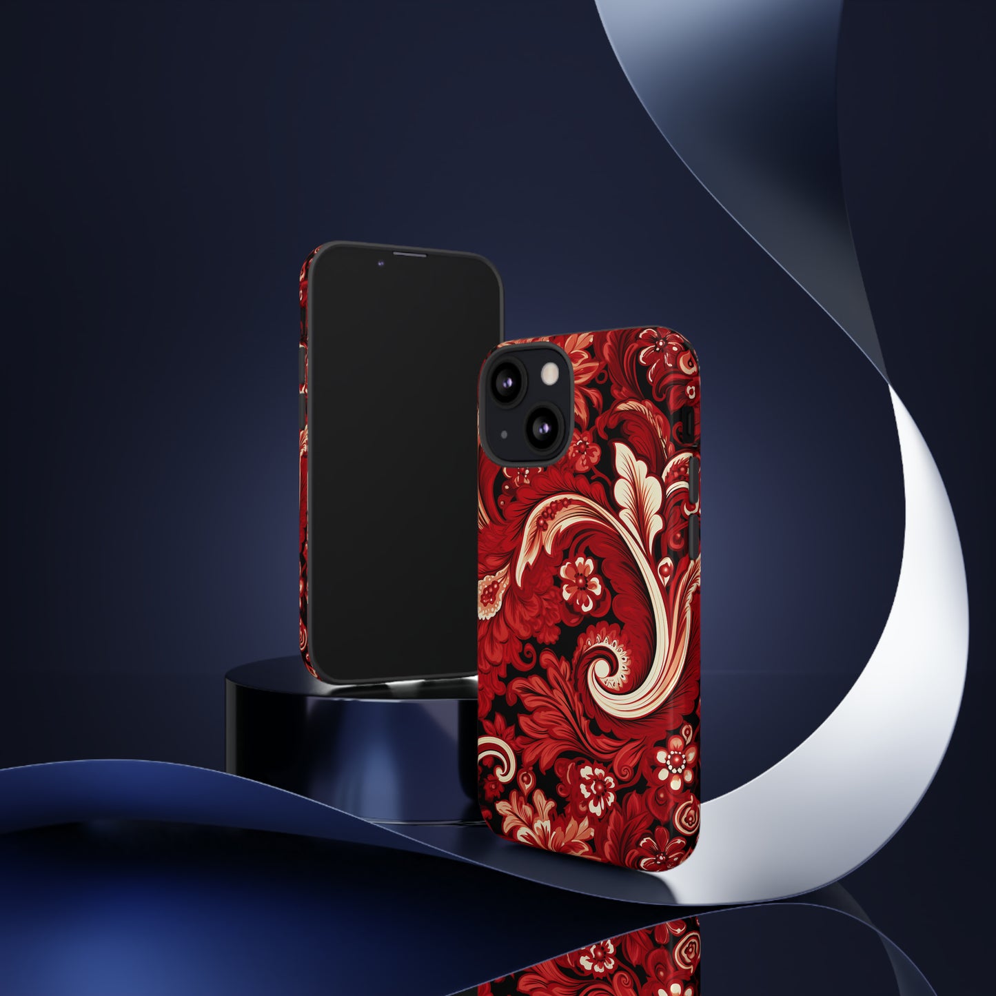 Cherry Red Paisley - Tough Cases