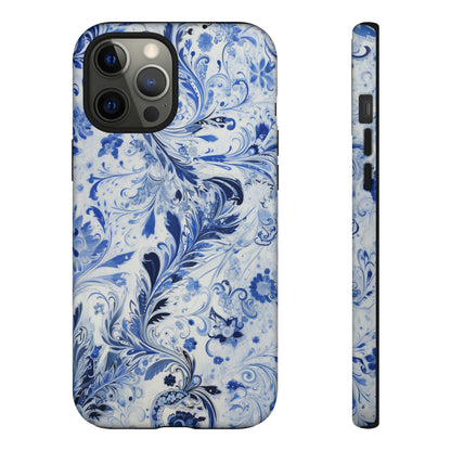 Silver Blue Paisley - Tough Cases