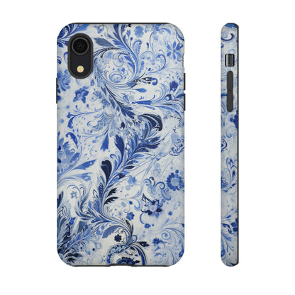 Silver Blue Paisley - Tough Cases