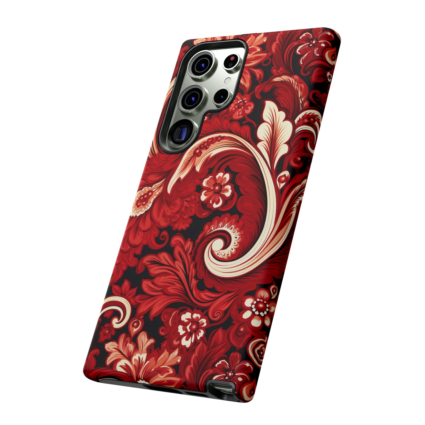 Cherry Red Paisley - Tough Cases