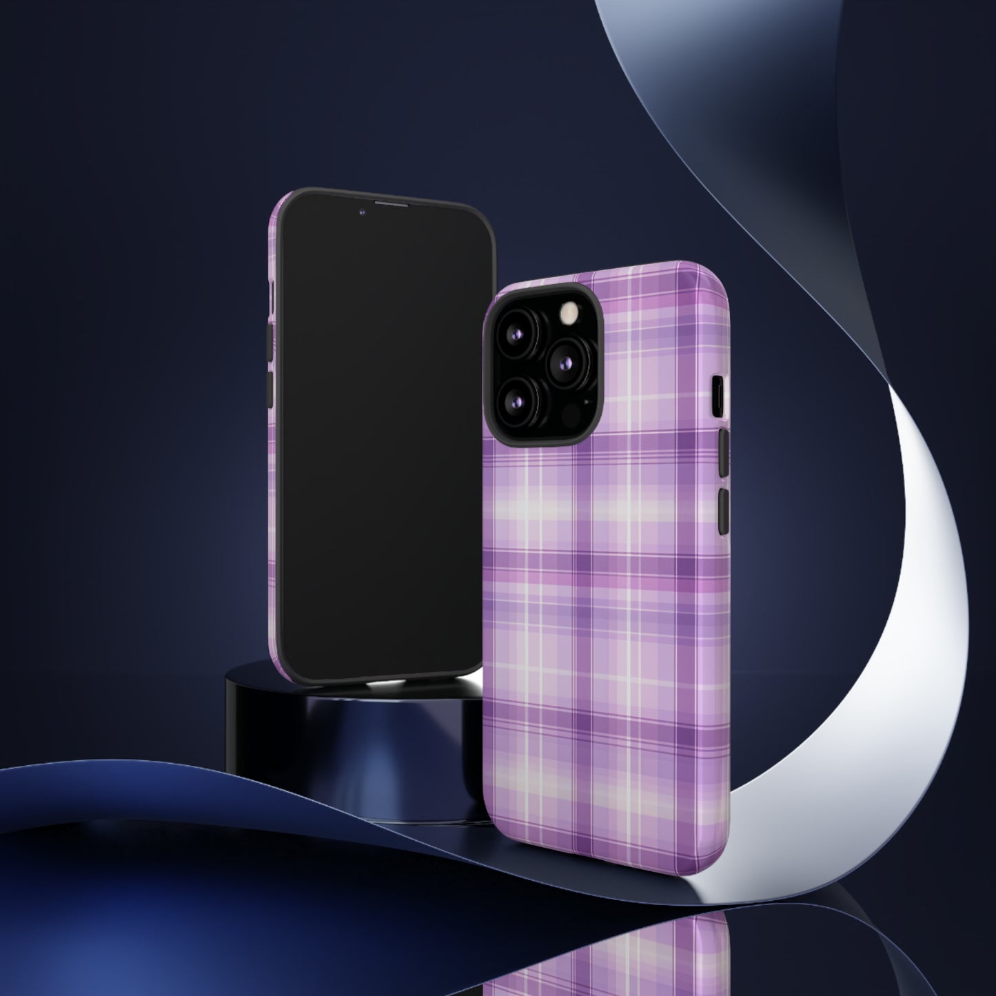 Pastel Lilac Tartan - Tough Cases