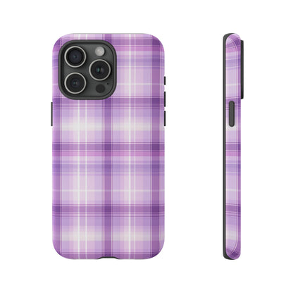 Pastel Lilac Tartan - Tough Cases