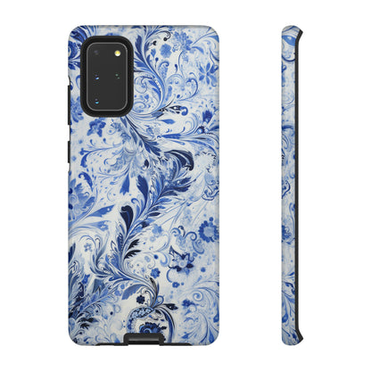 Silver Blue Paisley - Tough Cases