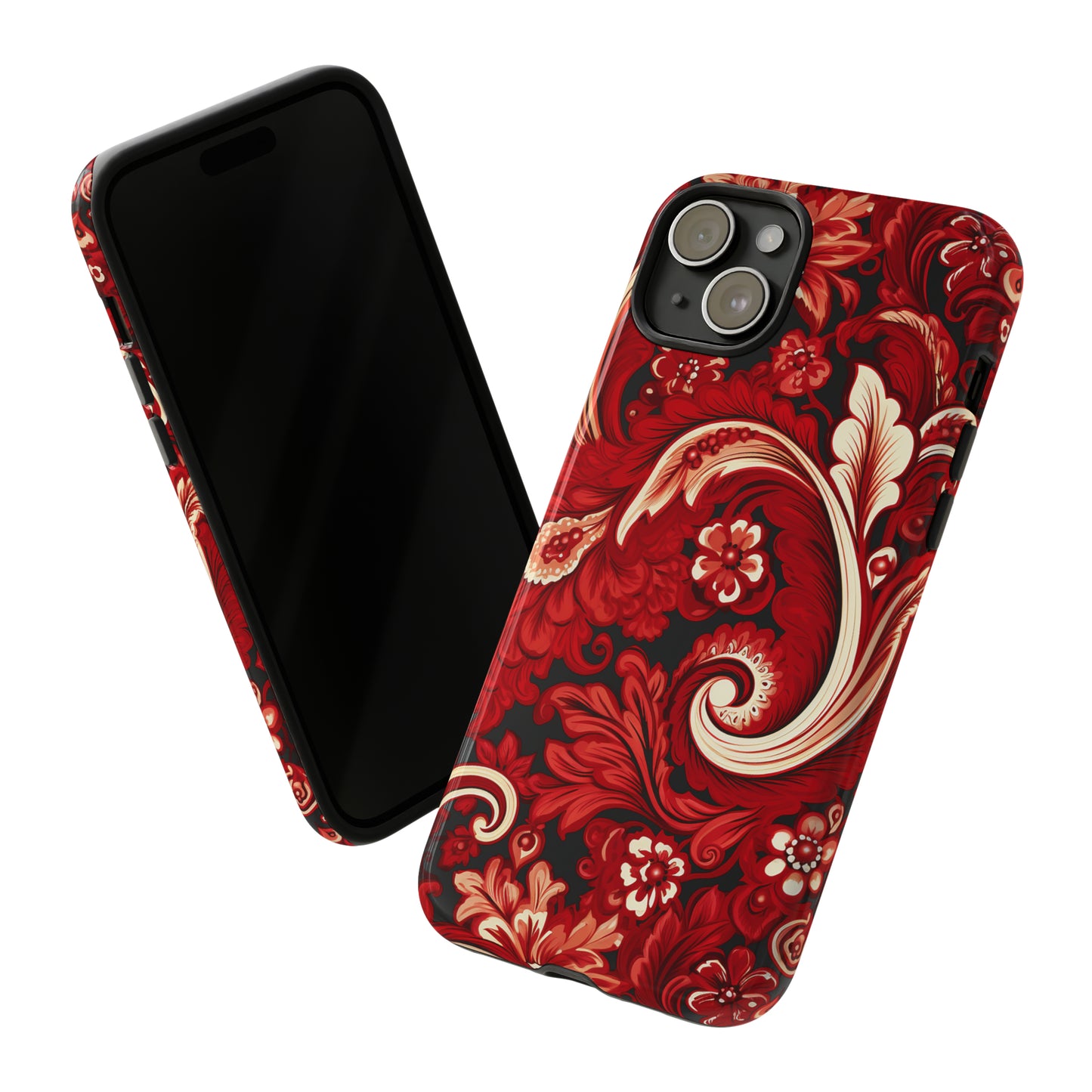 Cherry Red Paisley - Tough Cases