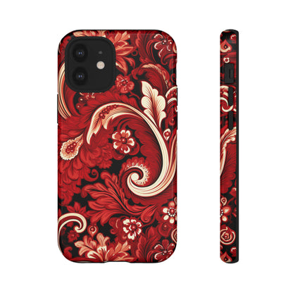 Cherry Red Paisley - Tough Cases