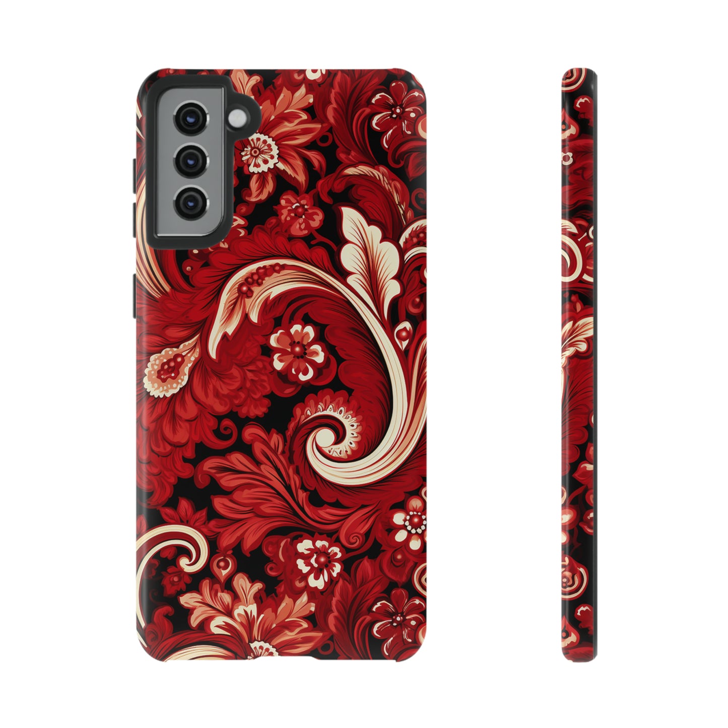 Cherry Red Paisley - Tough Cases