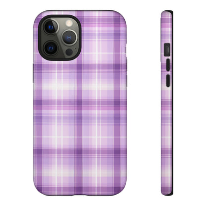 Pastel Lilac Tartan - Tough Cases