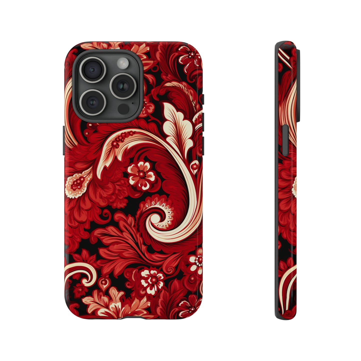 Cherry Red Paisley - Tough Cases