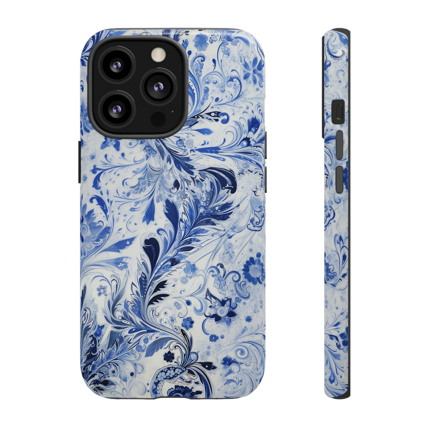 Silver Blue Paisley - Tough Cases