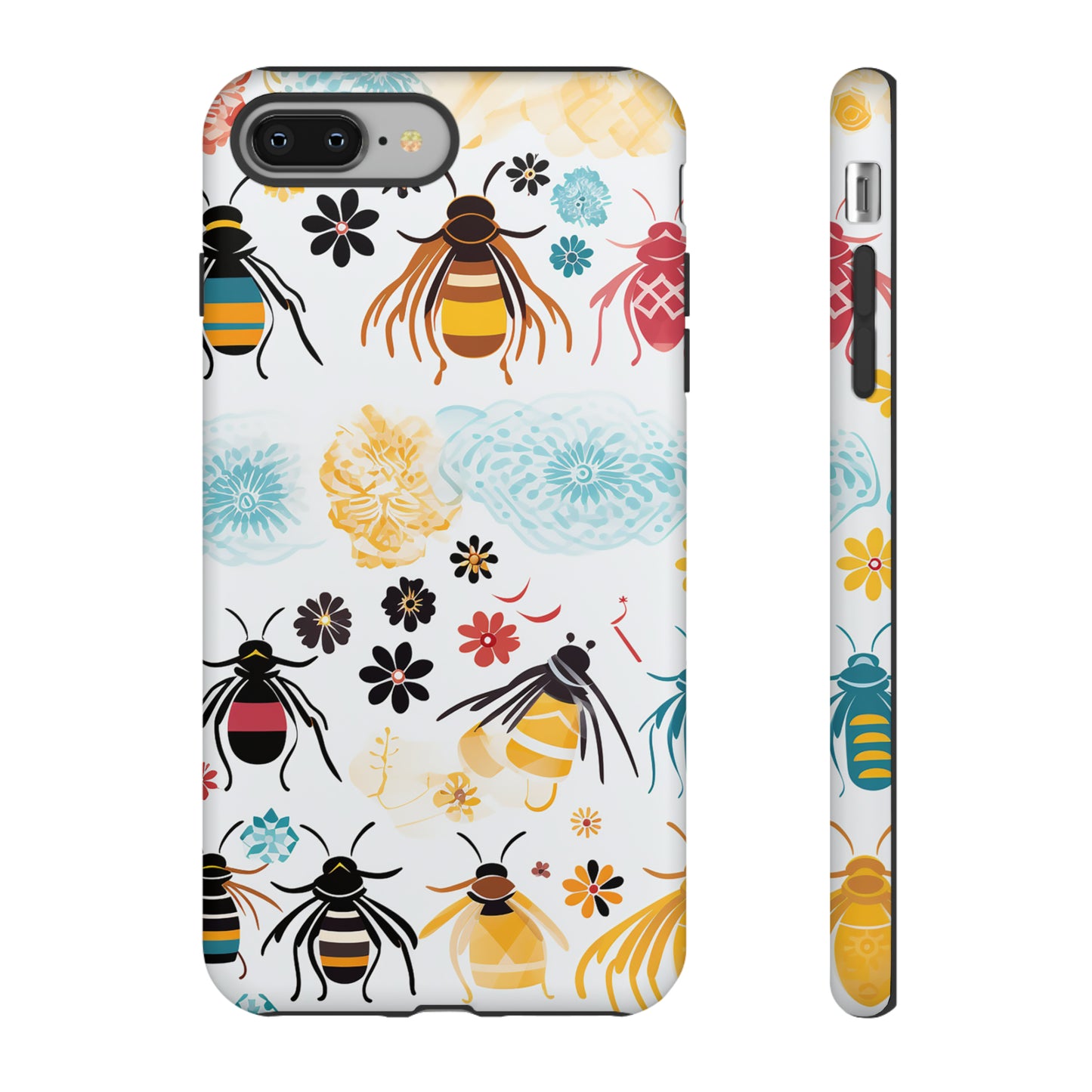 Colourful Bees and Flowers - Tough Cases