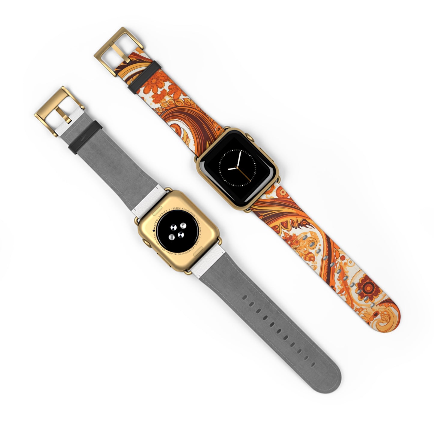 Apple Watch Strap - Orange Paisley