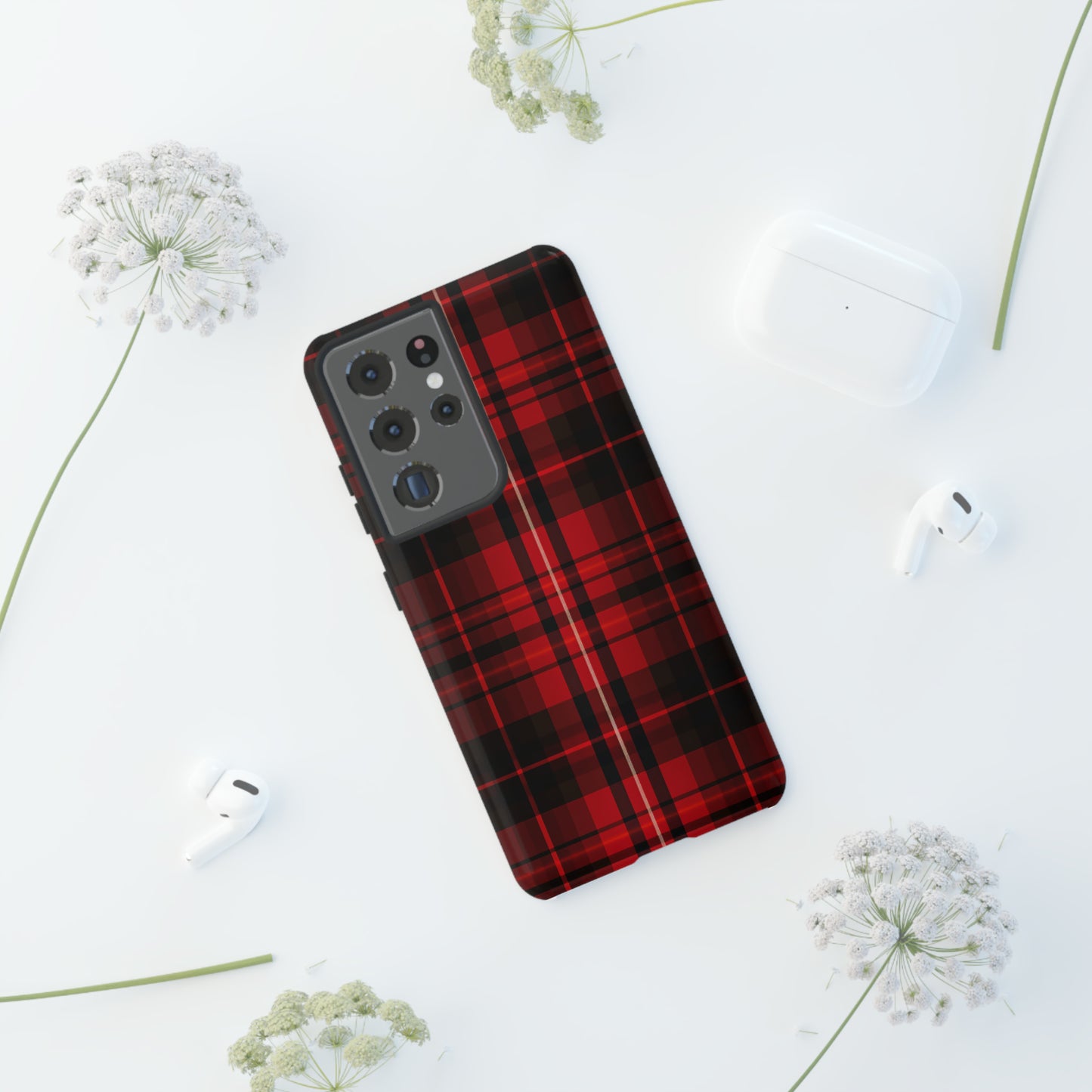 Cherry Red Tartan - Tough Cases