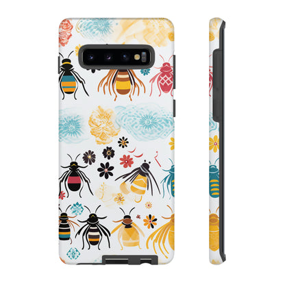 Colourful Bees and Flowers - Tough Cases