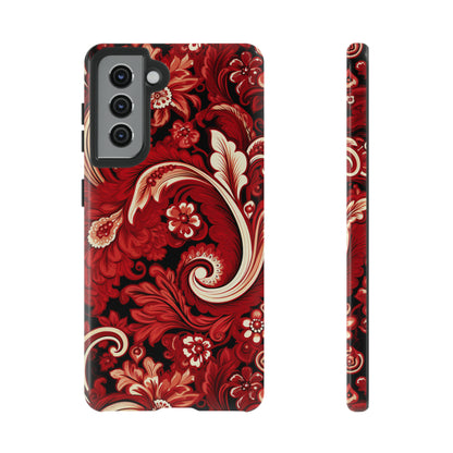 Cherry Red Paisley - Tough Cases