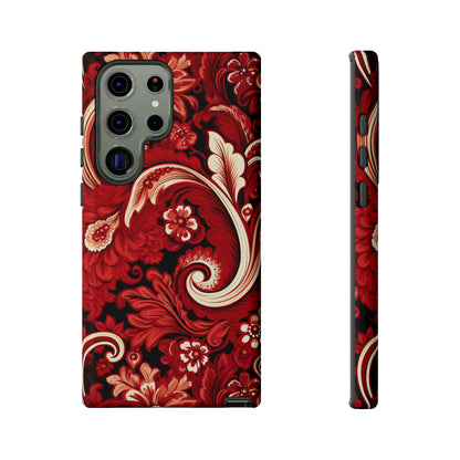 Cherry Red Paisley - Tough Cases