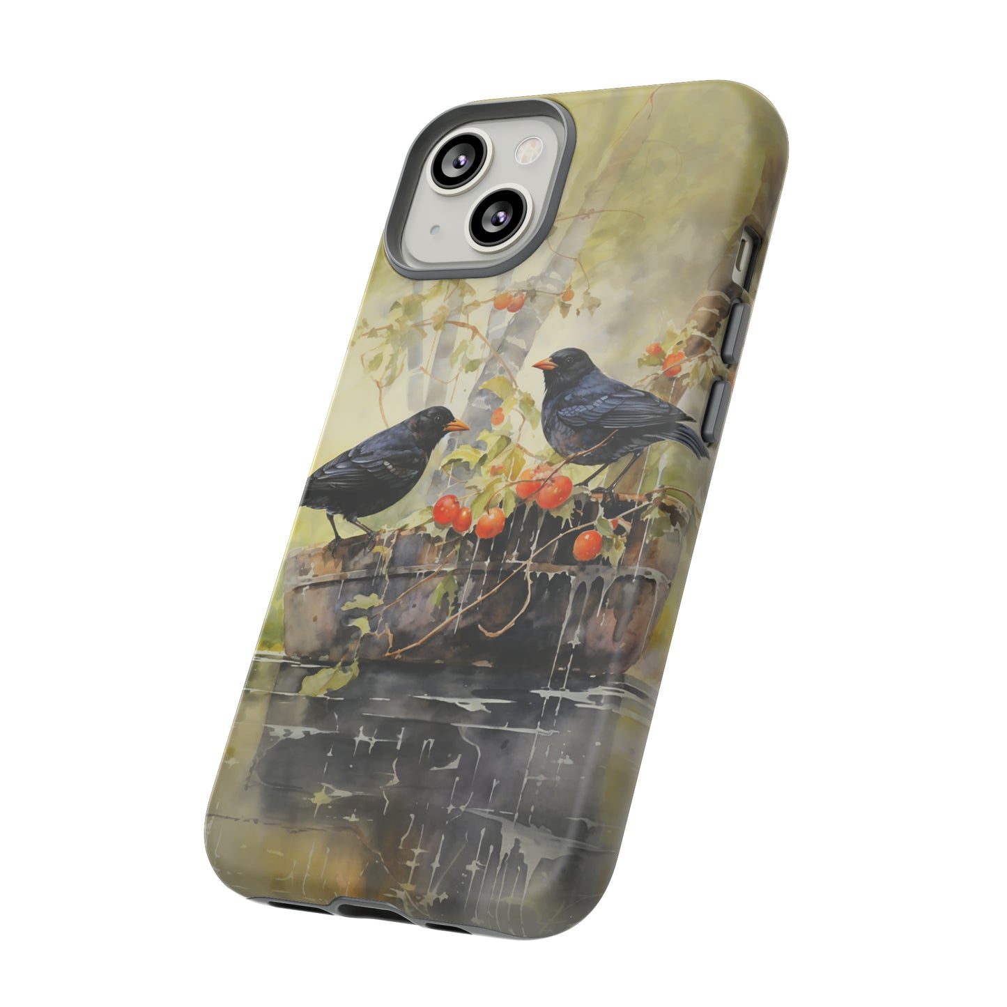 Blackbirds Watercolour - Tough Case