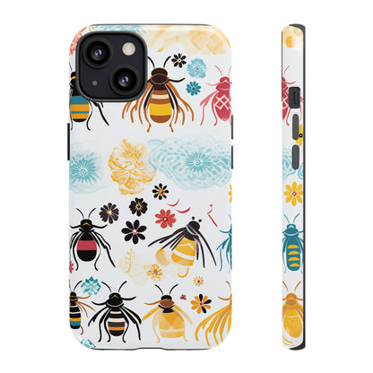 Colourful Bees and Flowers - Tough Cases