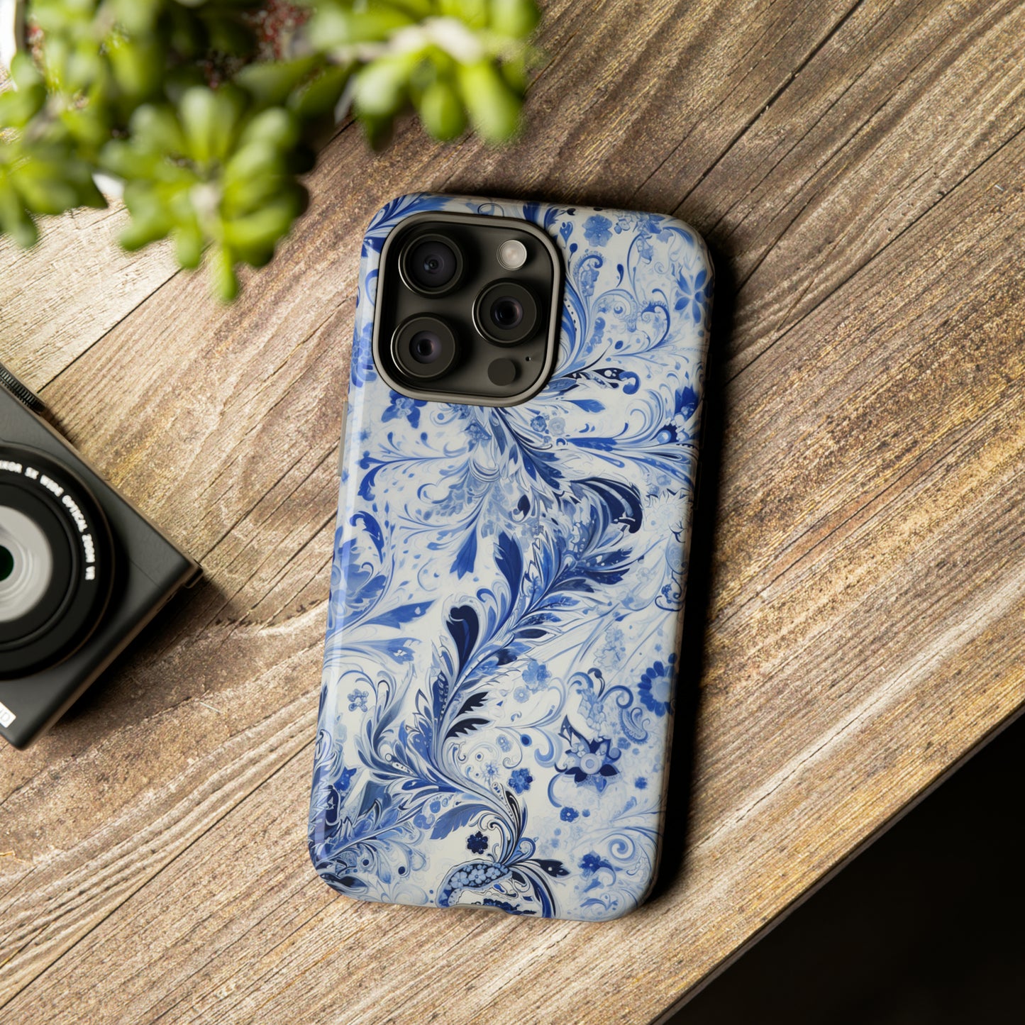 Silver Blue Paisley - Tough Cases