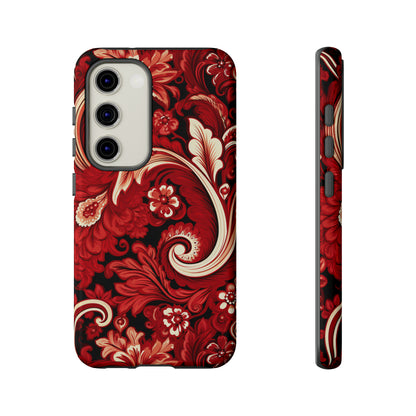 Cherry Red Paisley - Tough Cases