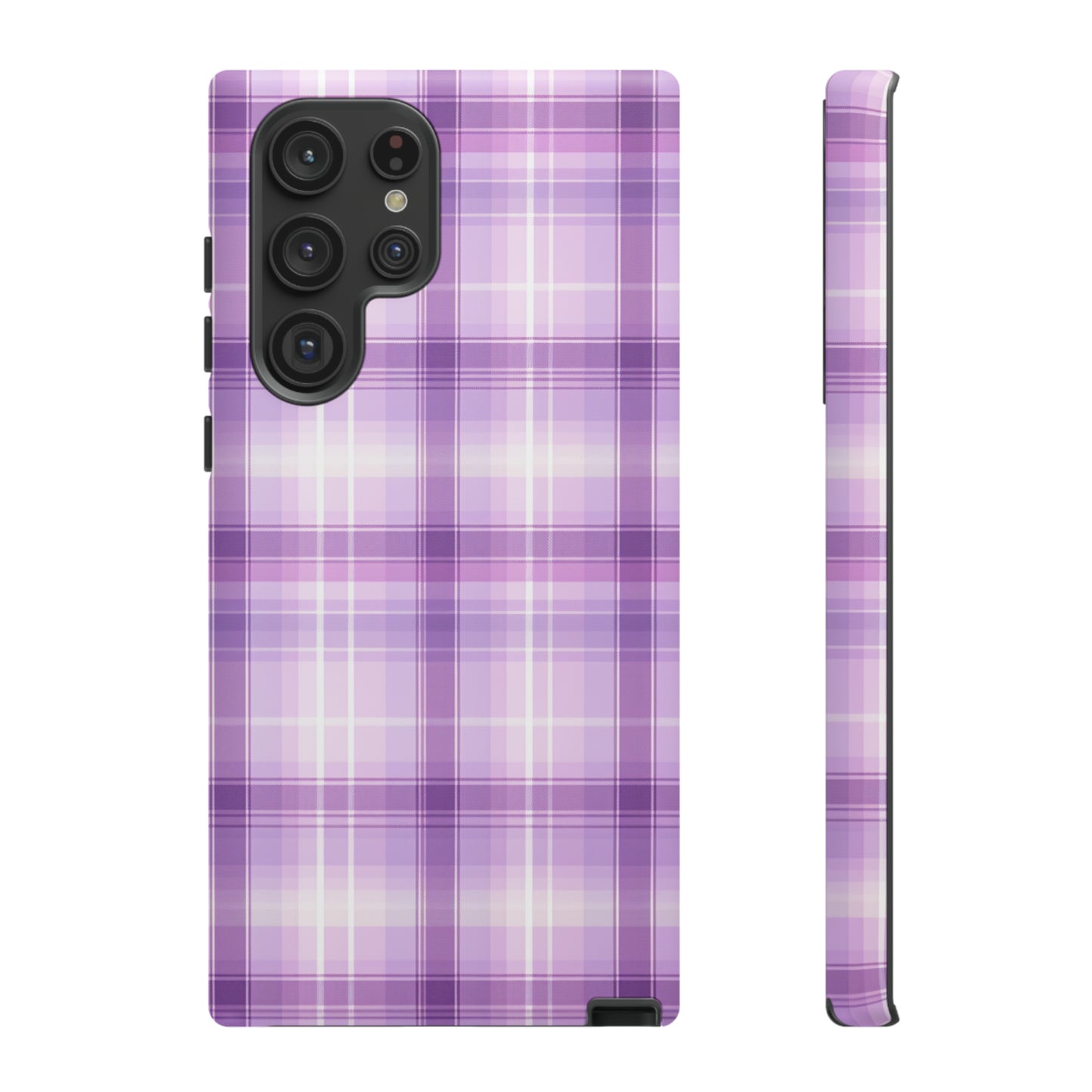 Pastel Lilac Tartan - Tough Cases