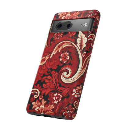 Cherry Red Paisley - Tough Cases