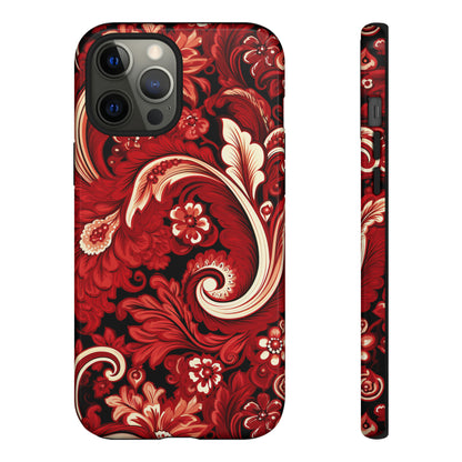 Cherry Red Paisley - Tough Cases