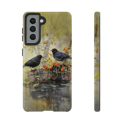 Blackbirds Watercolour - Tough Case