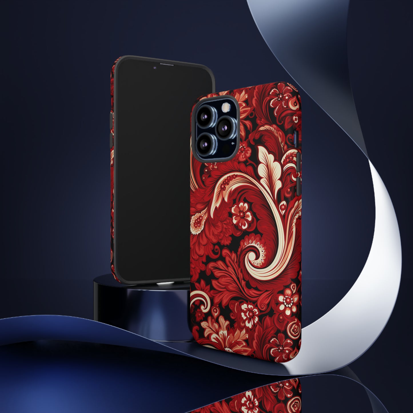 Cherry Red Paisley - Tough Cases