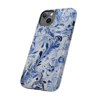 Silver Blue Paisley - Tough Cases