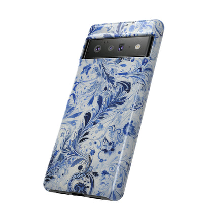 Silver Blue Paisley - Tough Cases