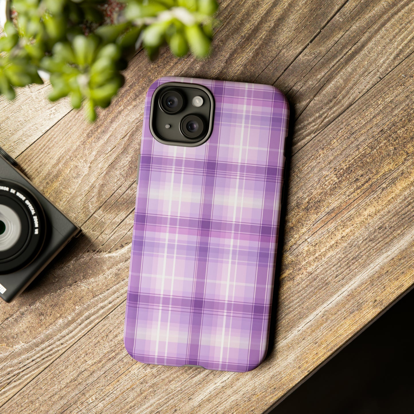 Pastel Lilac Tartan - Tough Cases