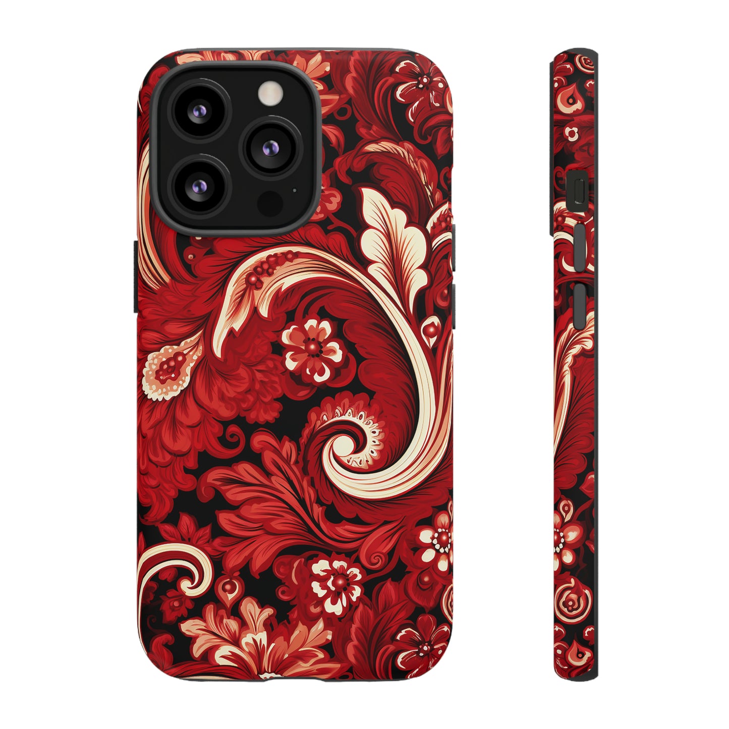 Cherry Red Paisley - Tough Cases