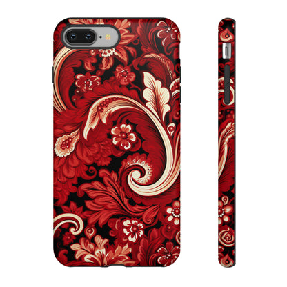 Cherry Red Paisley - Tough Cases