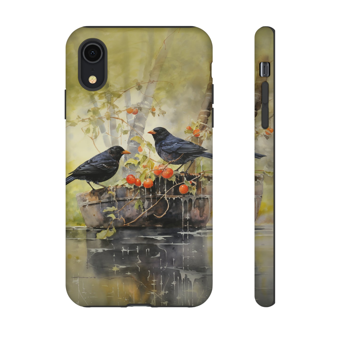 Blackbirds Watercolour - Tough Case