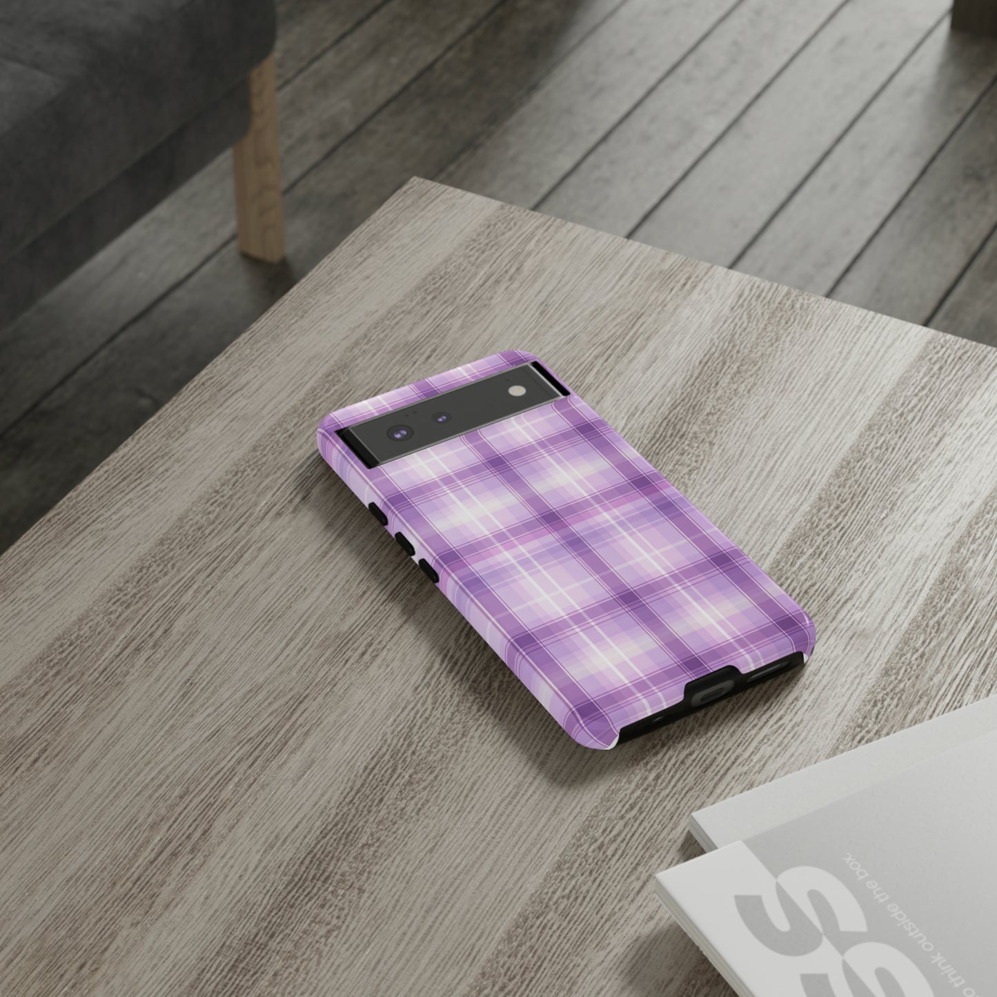 Pastel Lilac Tartan - Tough Cases