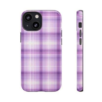 Pastel Lilac Tartan - Tough Cases