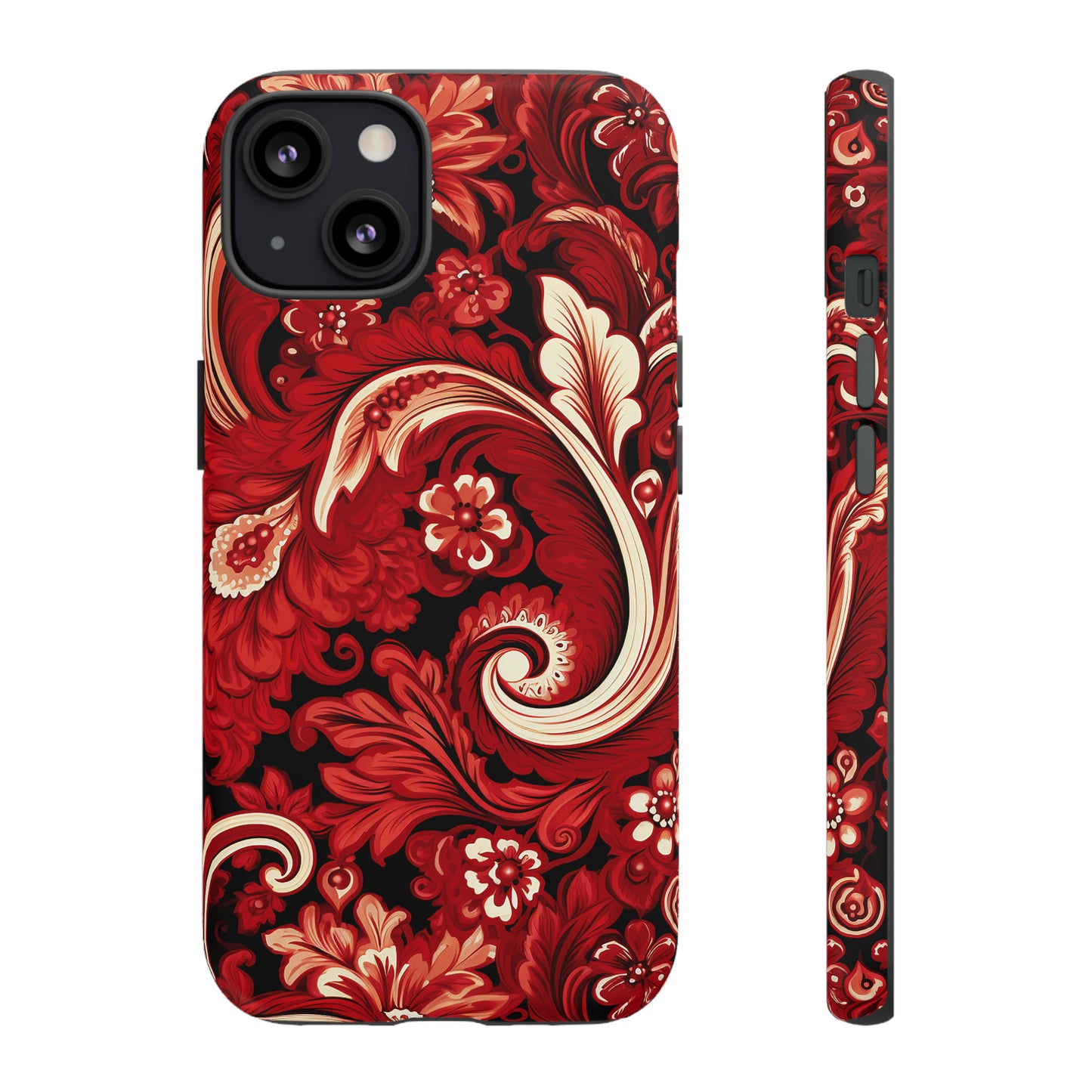 Cherry Red Paisley - Tough Cases