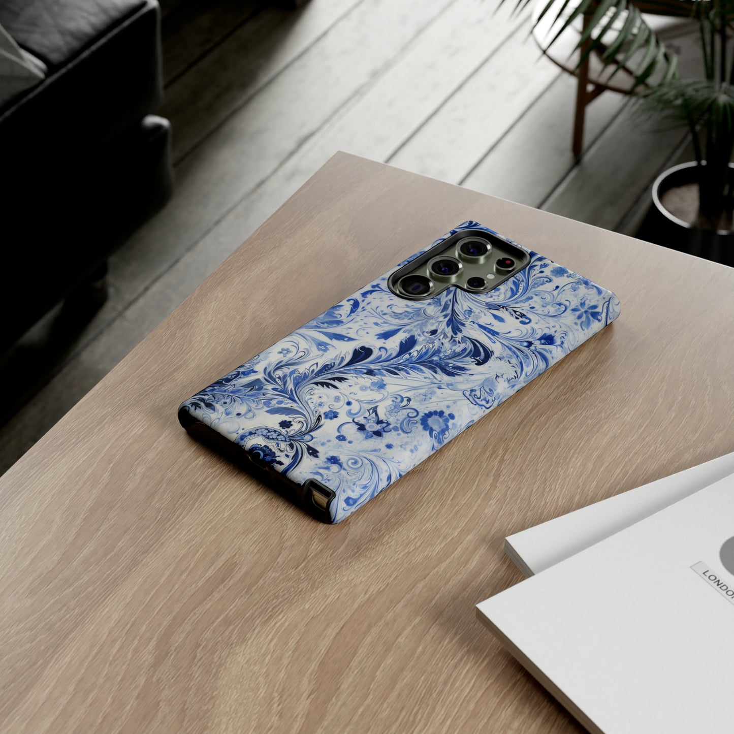 Silver Blue Paisley - Tough Cases