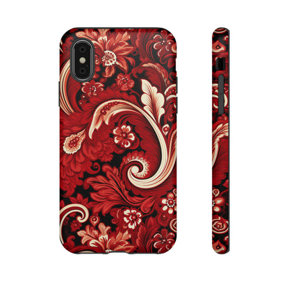 Cherry Red Paisley - Tough Cases