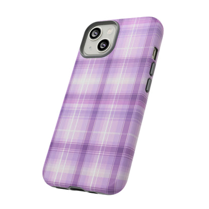 Pastel Lilac Tartan - Tough Cases