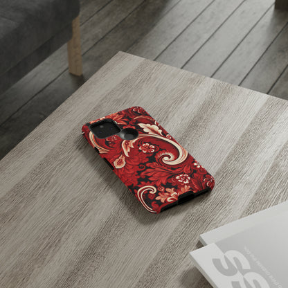 Cherry Red Paisley - Tough Cases